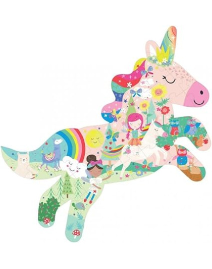 Floss &amp; Rock Rainbow Unicorn  Jigsaw Puzzle-40 Piece