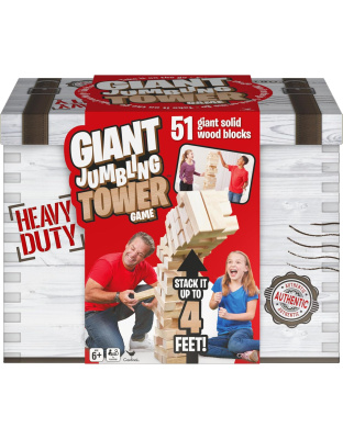 Giant Jumbling Tower Party Game with 51 Wood Blocks