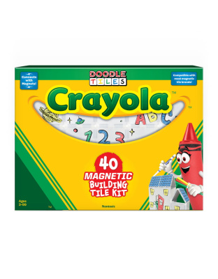 Crayola Doodle Paint-on Magnetic Tiles- 40 Pcs