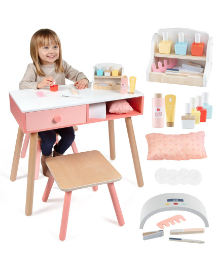 Pretend Nail Salon Wooden Playset