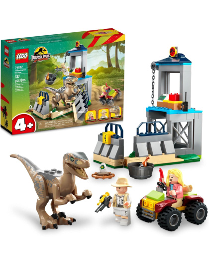 LEGO Jurassic Park Velociraptor Escape 76957 Learn to Build Dinosaur Toy