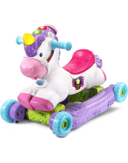 VTech Prance &amp; Rock Learning Unicorn™ Push &amp; Pedal Ride- On