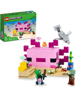 LEGO Minecraft The Axolotl House 21247 Building Toy Set