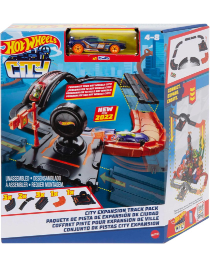 Hot Wheels City Track Pack, 10 Piece Set