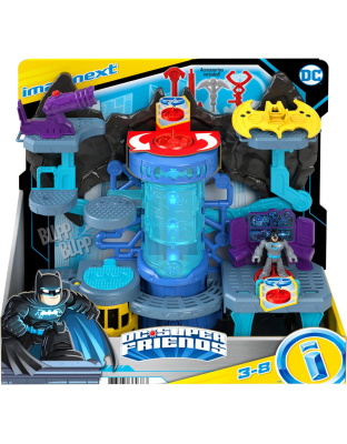 Fisher-Price Imaginext DC Super Friends Batman Figure and Bat-Tech Batcave Playset with Lights &amp; Sounds