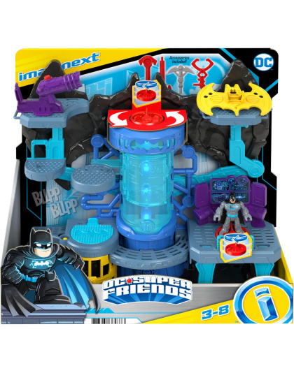 Fisher-Price Imaginext DC Super Friends Batman Figure and Bat-Tech Batcave Playset with Lights &amp; Sounds