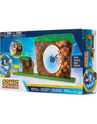 Sonic The Hedgehog Green Hill Zone Playset with 2.5&quot; Sonic Action Figure