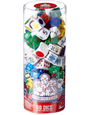 GAME Mixed Dice in a Clear Tube 60Pcs Accessory