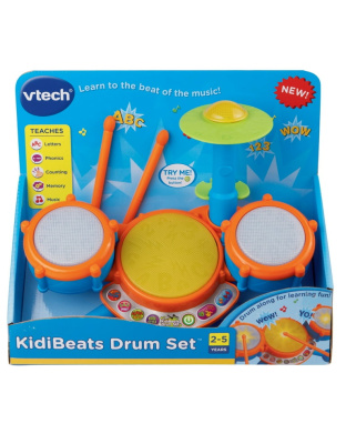 VTech KidiBeats Drum Set Toy Musical Instruments with Accessories