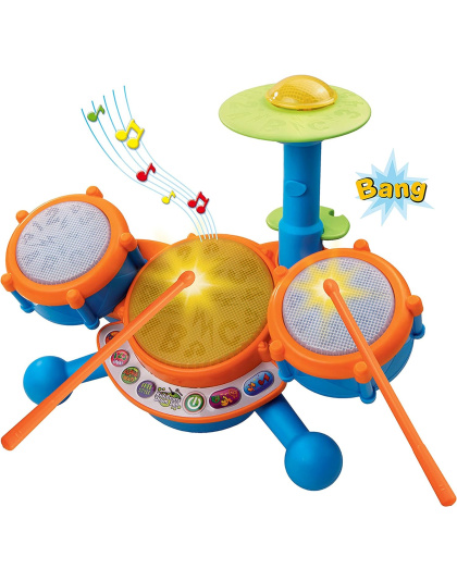 VTech KidiBeats Drum Set Toy Musical Instruments with Accessories