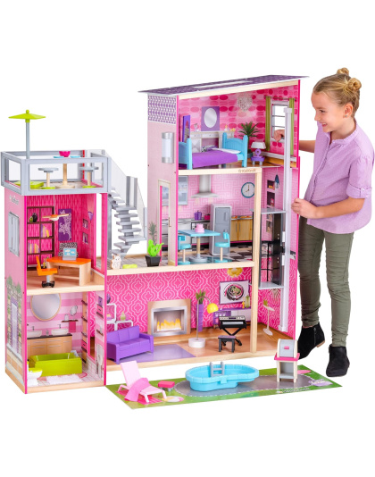 KidKraft Uptown Wooden Modern Dollhouse with Lights &amp; Sounds