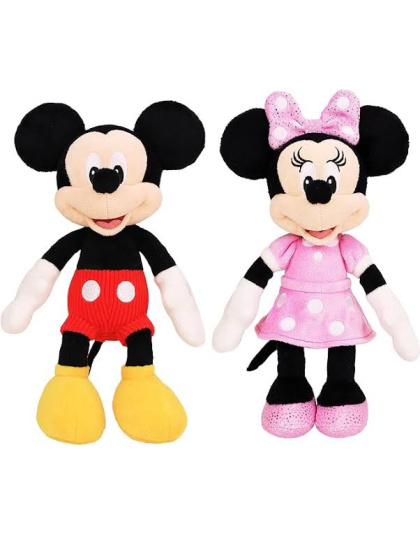 Disney Feature Plush Minnie &amp; Mickey in open platform box