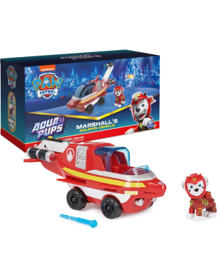 Paw Patrol Aqua Pups Marshall Transforming Dolphin Vehicle with Collectible Action figure