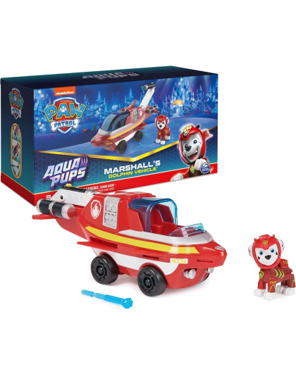 Paw Patrol Aqua Pups Marshall Transforming Dolphin Vehicle with Collectible Action figure