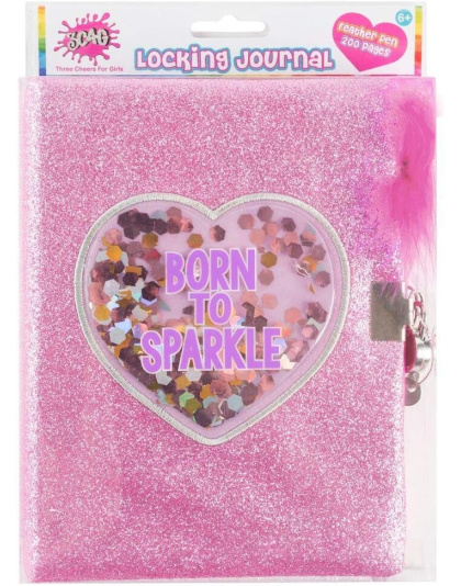 Make It Real Born to Sparkle Glitter Journal