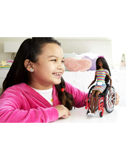 Barbie Fashionistas Doll #166 with Wheelchair