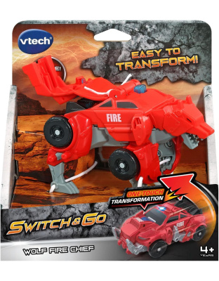 VTech Switch and Go Wolf Fire Chief-Red