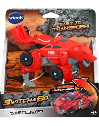 VTech Switch and Go Wolf Fire Chief-Red