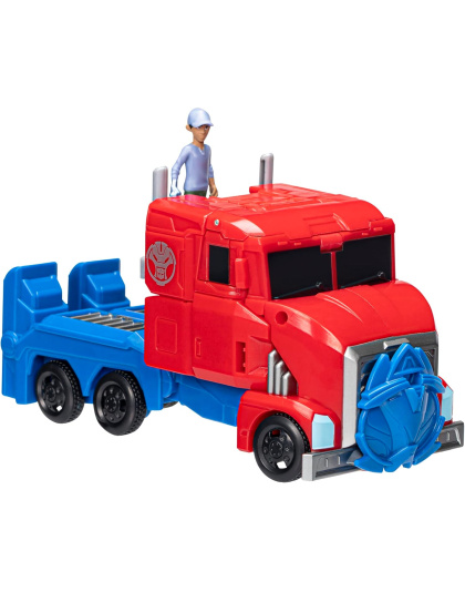 Transformers Toys EarthSpark Spin Changer Optimus Prime 8-Inch Action Figure