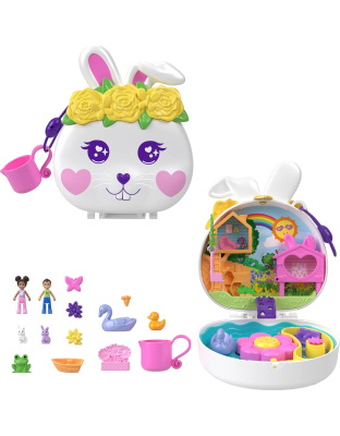 Polly Pocket Flower Garden Bunny Compact Playset