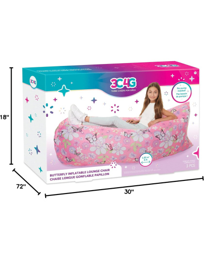 Butterfly Inflatable Chair for Girls - Indoor &amp; Outdoor