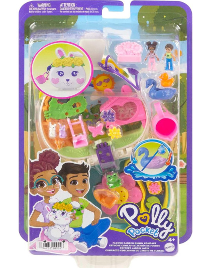 Polly Pocket Flower Garden Bunny Compact Playset